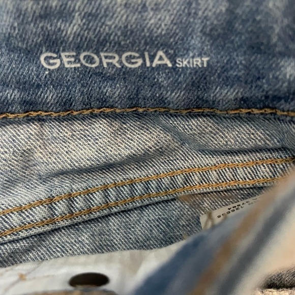 DL1961 Distressed Georgia Denim Skirt Supreme Size XS Jean Mini - Picture 4 of 9